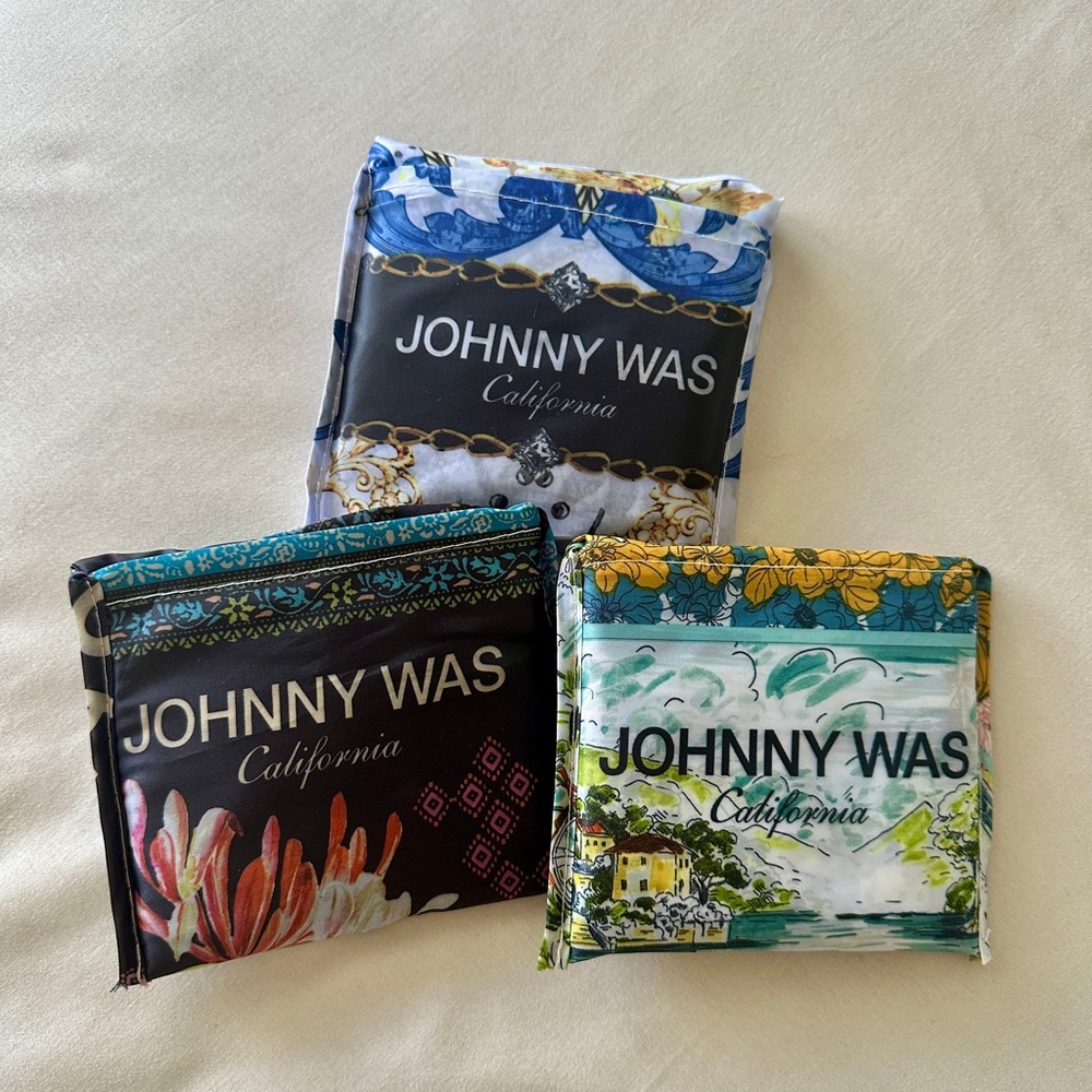 Johnny Was Reusable Shopping Tote Bags 
3 for $36